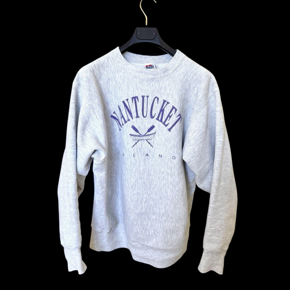 Vintage 80's Rugged Sweats Reverse Weave Nantucket Crewneck Sweatshirt Large USA